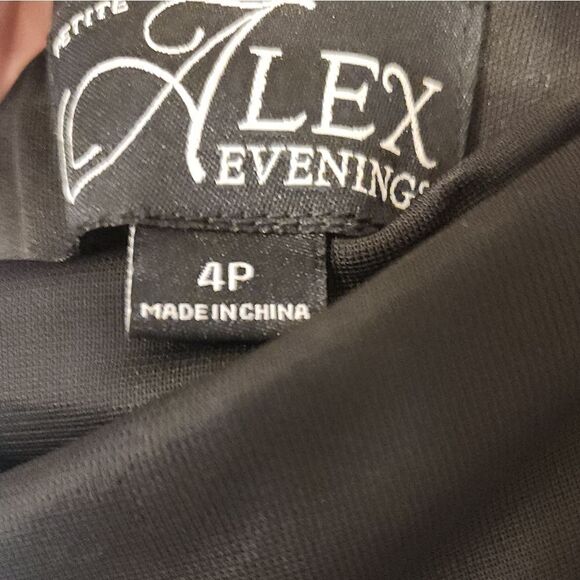 Alex Evenings Cold Shoulder Ruffle Gown  NWT Size 4P - Picture 8 of 10